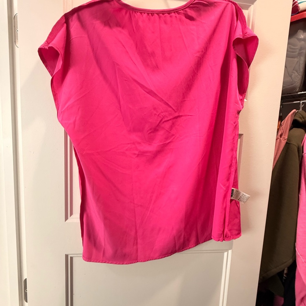 SHEIN Hot Pink Short Sleeve Blouse